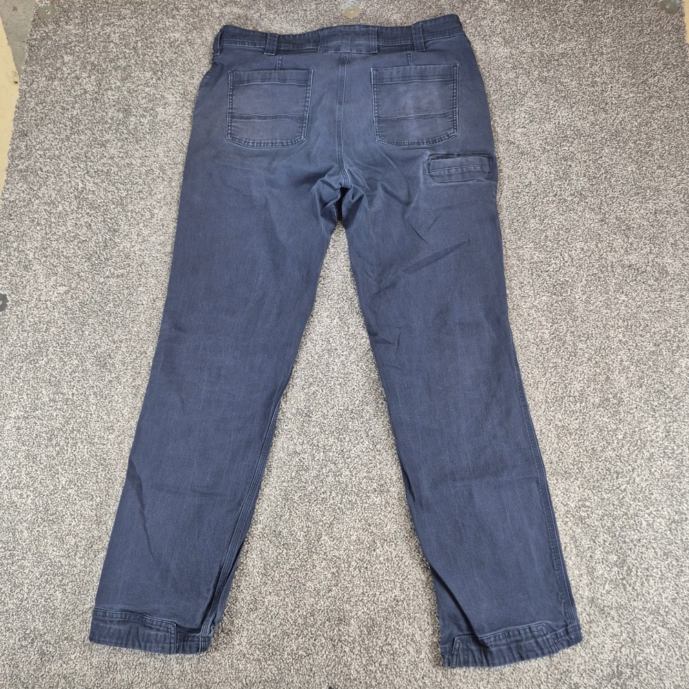 Duluth Trading Co Flex Fire Hose Pants Mens 38x34 Blue Slim Fit Work Utility - Picture 2 of 9